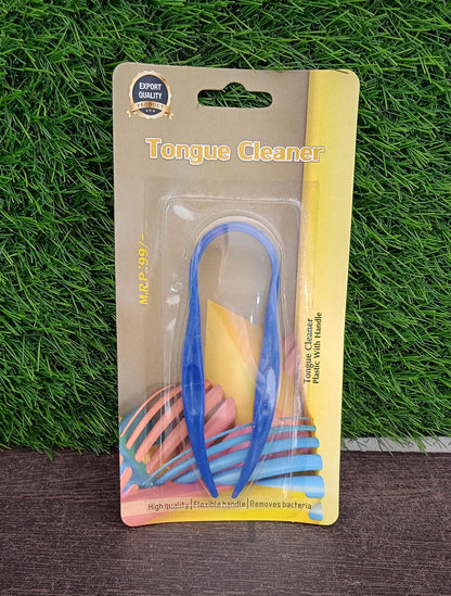 Plastic Tongue Cleaner For Kids & Adults | Tongue Scraper For Bad Breath, Maintain Oral Hygiene for Daily Use | for Fresh Breath & Bacteria Removal | Improved Taste Plastic With Handle Tongue Cleaner (1 Pc ) signaturekarts