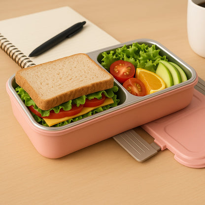 BPA-Free Snack Pack-2 Lunch Box – 2-Compartment Signature kart