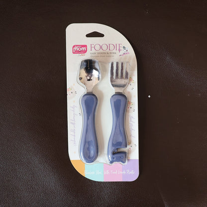 Supermom Foodie Stainless Steel Spoon & Fork (2 Pc Set) signaturekarts