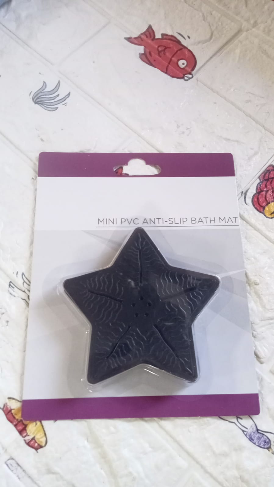 Mini PVC Anti Slip Bat Mat Star Shaped for Kids 4 Pc Set signaturekarts