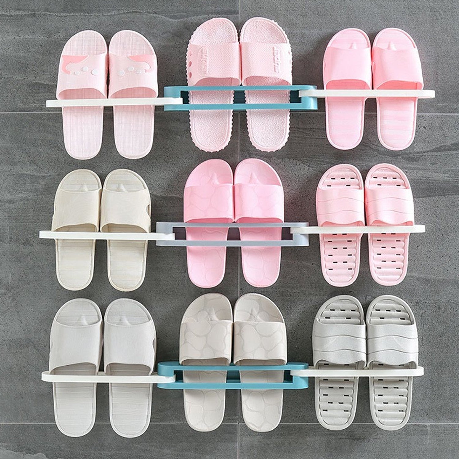 Multifunction Folding Slippers / Shoes Hanger Organizer Rack signaturekarts