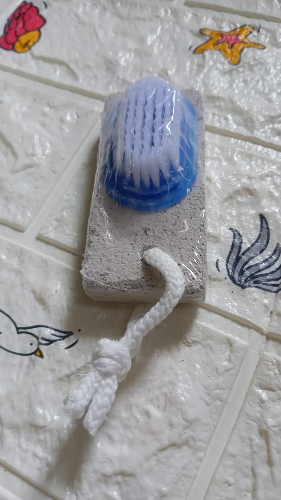Hand and Foot Brush with pumice stone to Remove Dead Skin & Callus Stone Foot Scrubber Pedicure Brush For Dead Skin signaturekarts