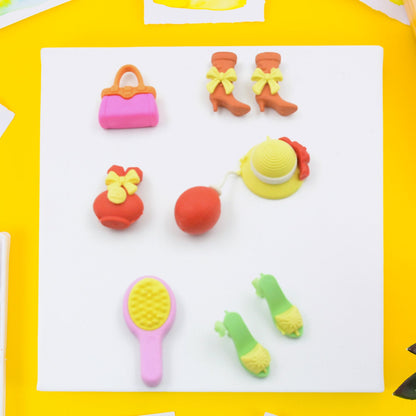 Fancy & Stylish Mini Erasers for Kids (9 Pc Set) - Fun Designs, Party Favors signaturekarts