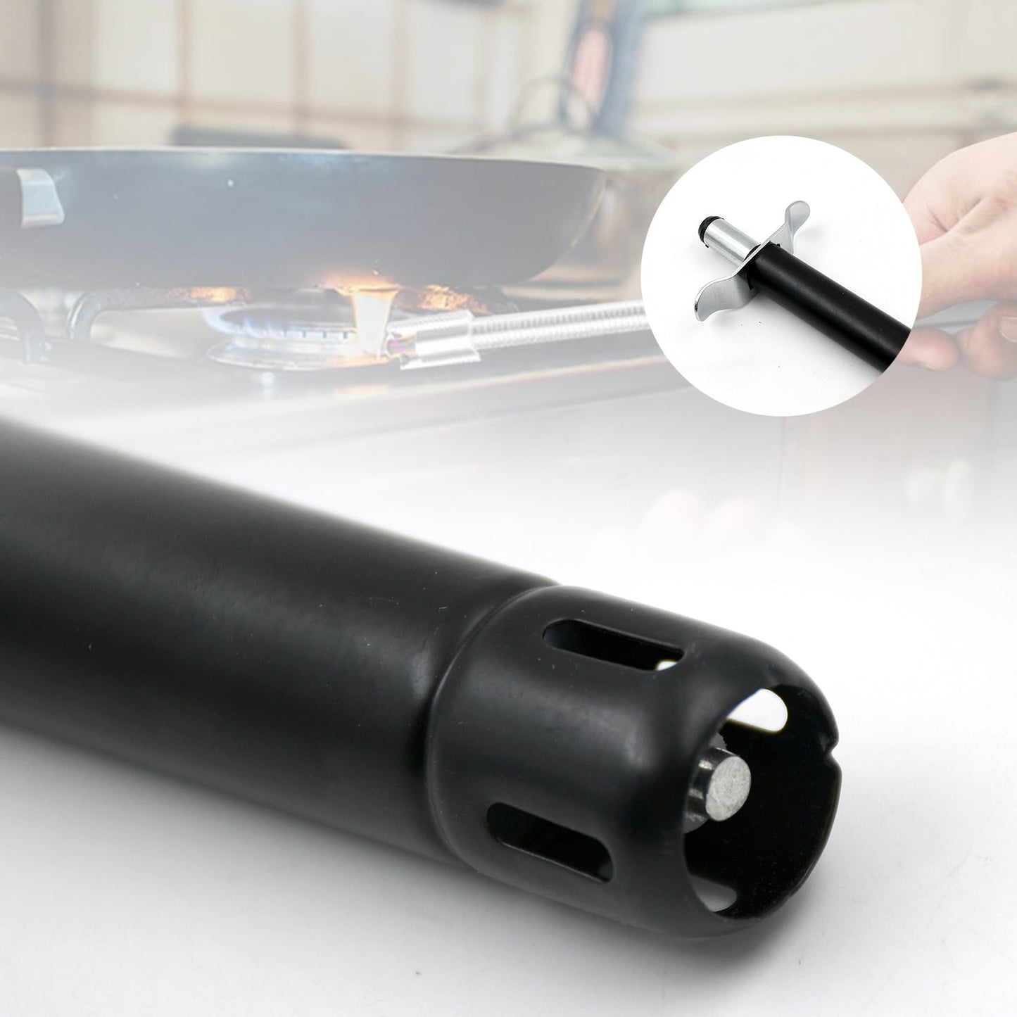 Stainless Steel Gas Lighter for Kitchen Gas Stove Long-Lasting Unbreakable Lighter 1 Pc signaturekarts
