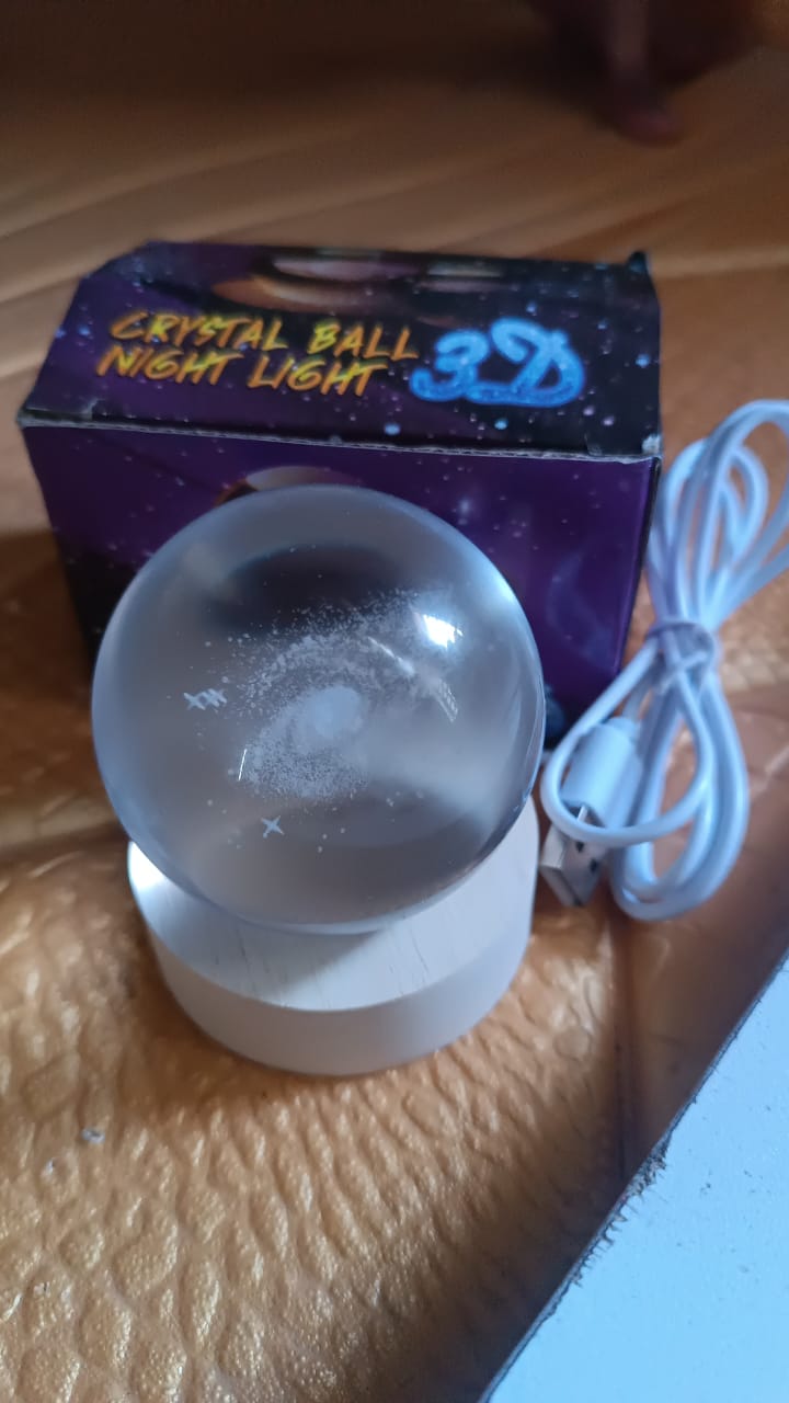 3D Crystal Ball lamps With Base (1 Pc) Signature kart