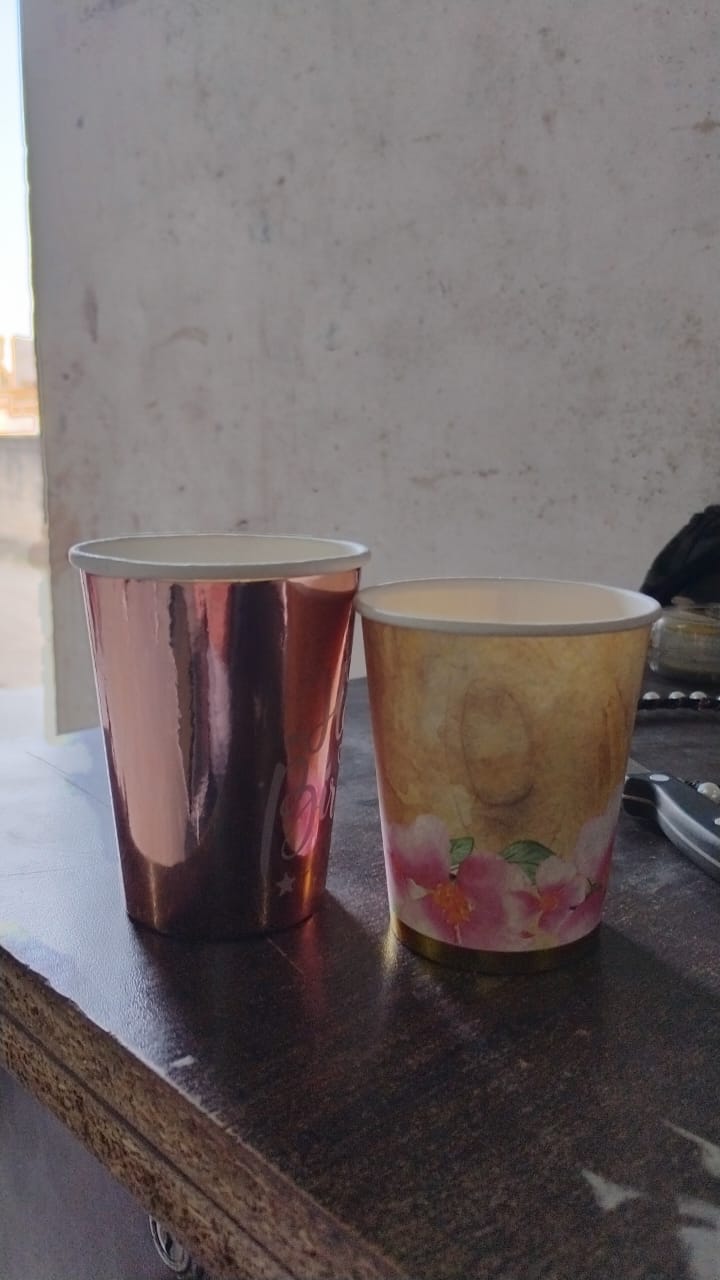 Disposable Paper Cups, Disposable Tea, Coffee Cups (24 Pcs Set / Mix Color & Design) Signaturekarts