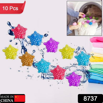 Soft Star Laundry Dryer Balls – 10-Piece Multi-Color Clothes Softener signaturekarts