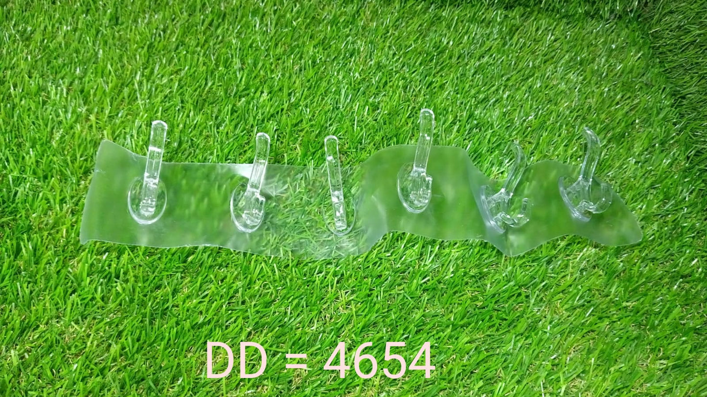 Adhesive Golden &  Transparent Heavy Duty Wall Hook Signaturekarts
