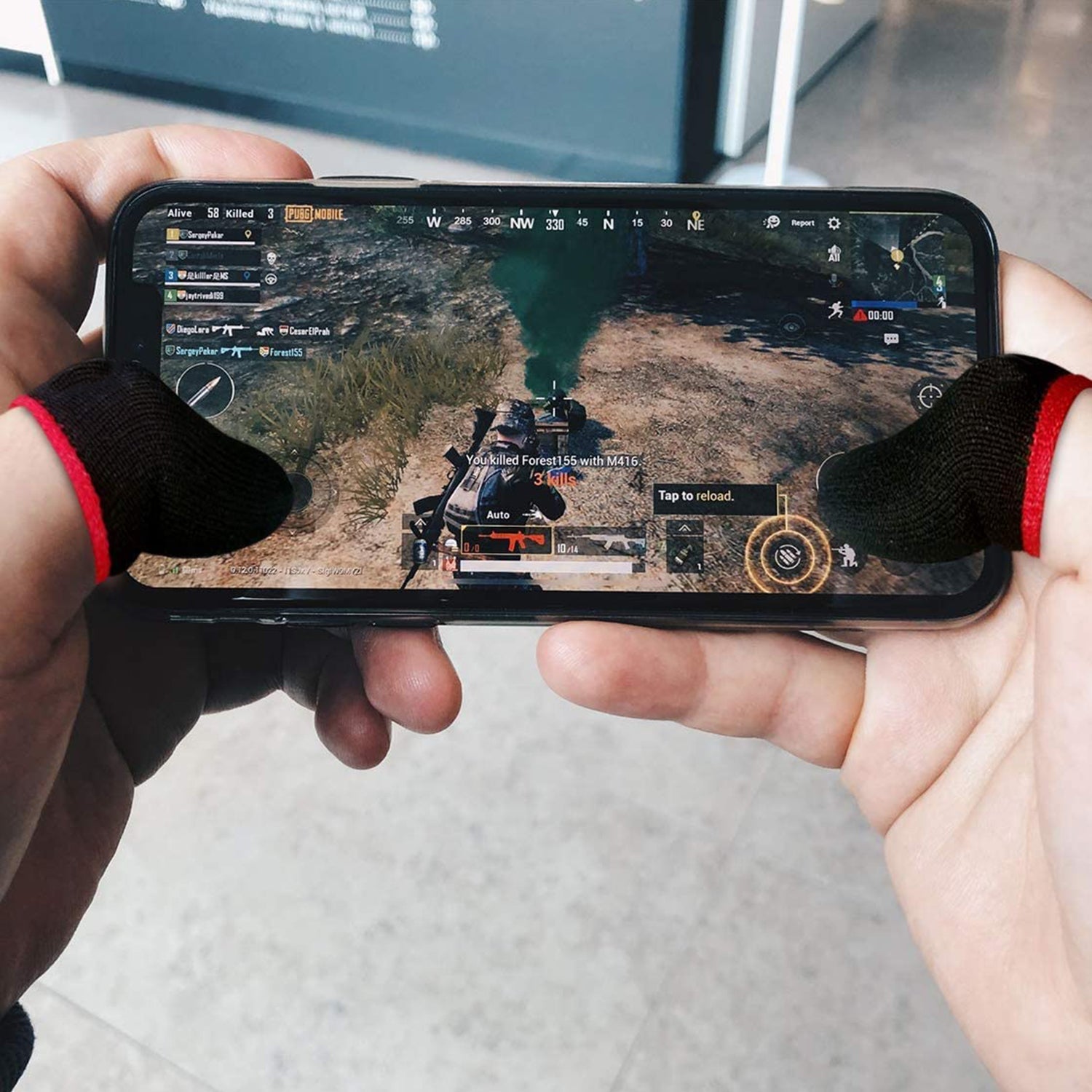 Thumb & Finger Sleeve for Mobile Game, Pubg,Cod,Freefire (1Pair only) signaturekarts