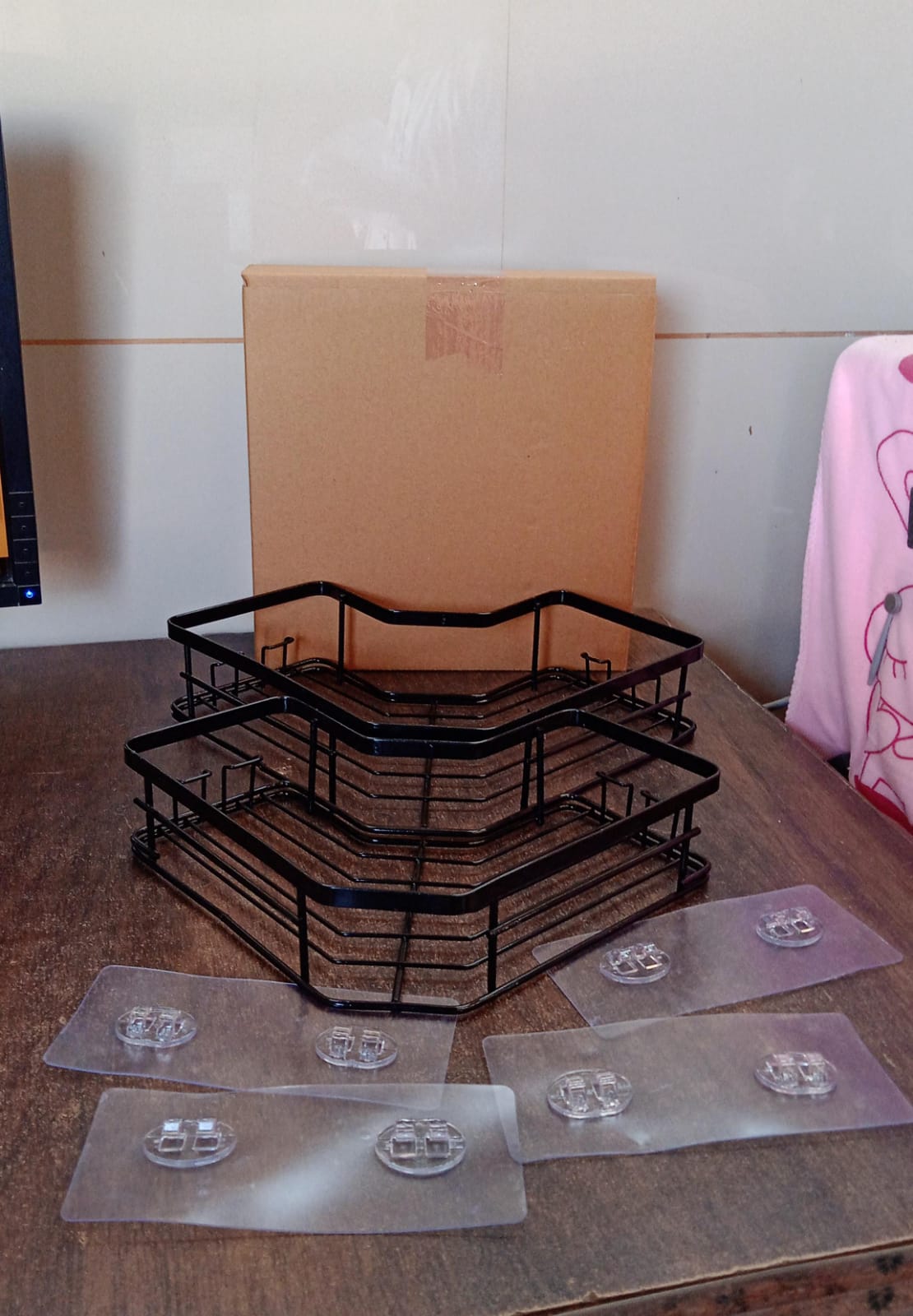 Iron Coating Self-Adhesive Corner Shelf Organizer (2 Pc) Signature kart