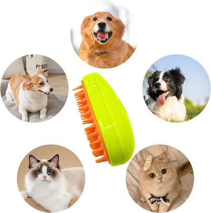 3-in-1 Cat Steamy Brush – Self-Cleaning Pet Grooming & Hair Removal Comb signaturekarts
