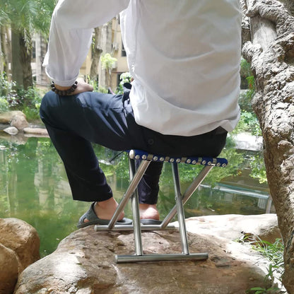 Folding Travel Stool Portable Outdoor Chair for Fishing Hiking & Picnic (1 Pc) signaturekarts
