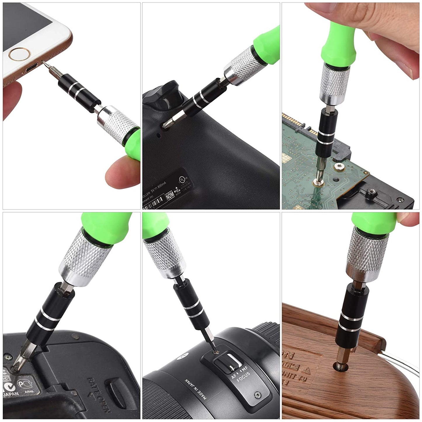 32 in 1 Mini Screwdriver Bits Set with Magnetic Flexible Extension Rod signaturekarts