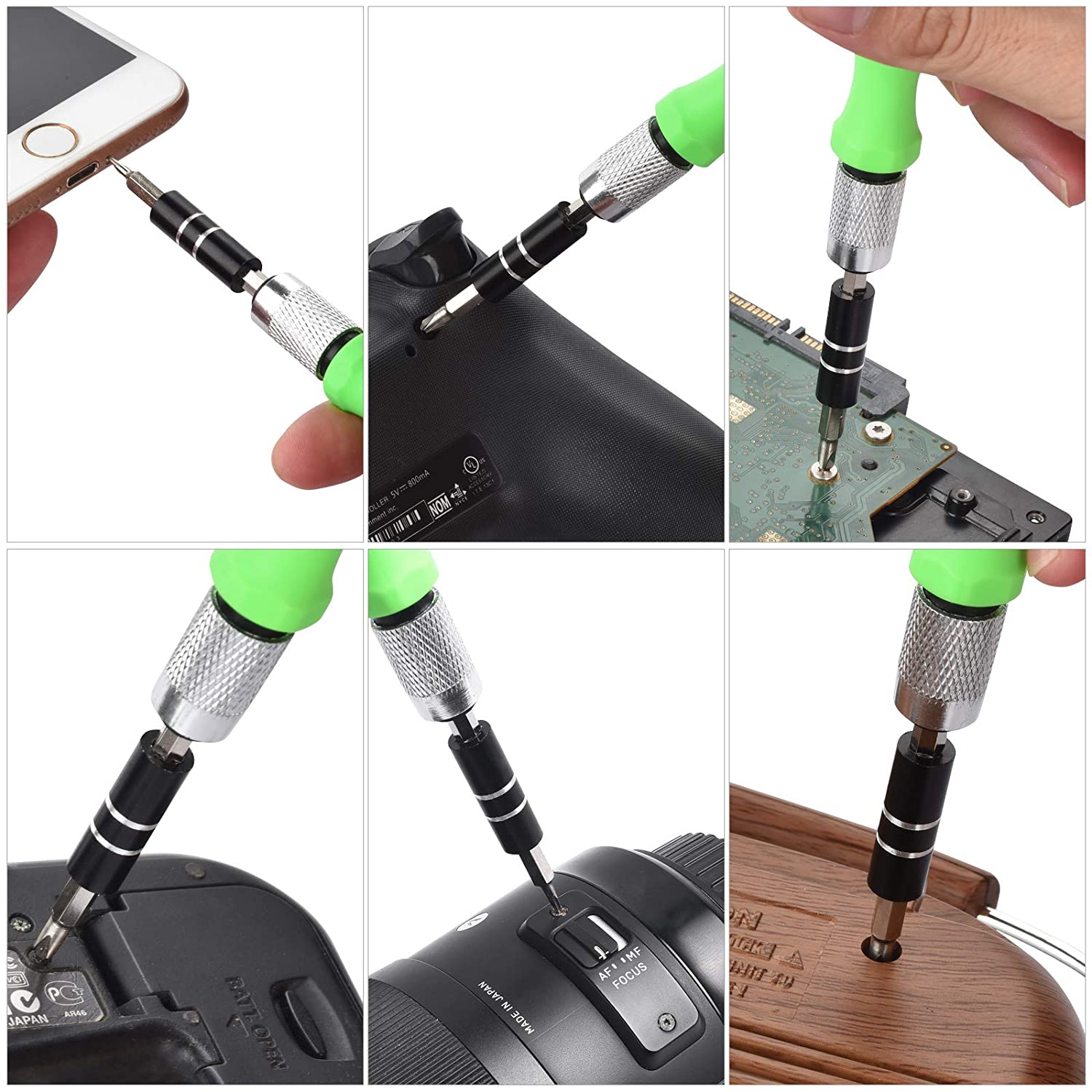 32 in 1 Mini Screwdriver Bits Set with Magnetic Flexible Extension Rod signaturekarts