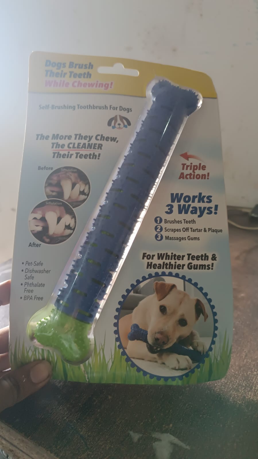 Dog Tooth Brush, Puppy Chew Toothbrush Stick Teeth Cleaning Dental Toys (1 Pc) Signaturekarts