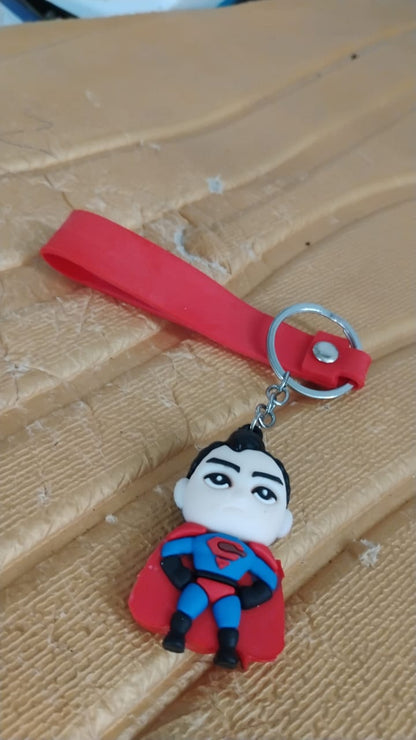 Cute Cartoon Silicone 3D Key Chain with Metal Hook & Strap (Pack of 1) Signaturekarts