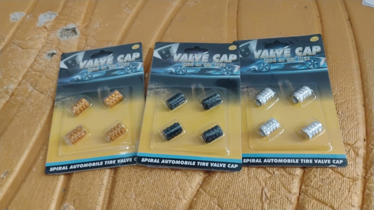 Tire Valve Stem Caps Fit 4pcs Silver Signature kart