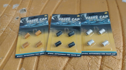 Tire Valve Stem Caps Fit 4pcs Silver Signature kart