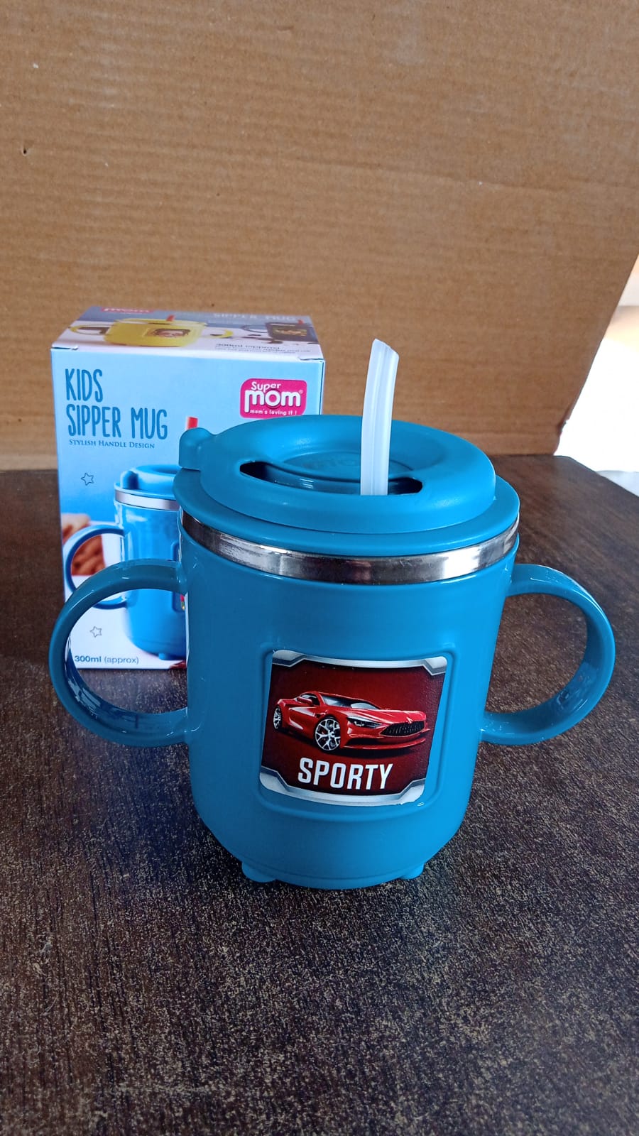 Supermom Kids Sporty Sipper Mug with Straw and Dual Handles Approx 300ml (1 Pc) Signature Kart