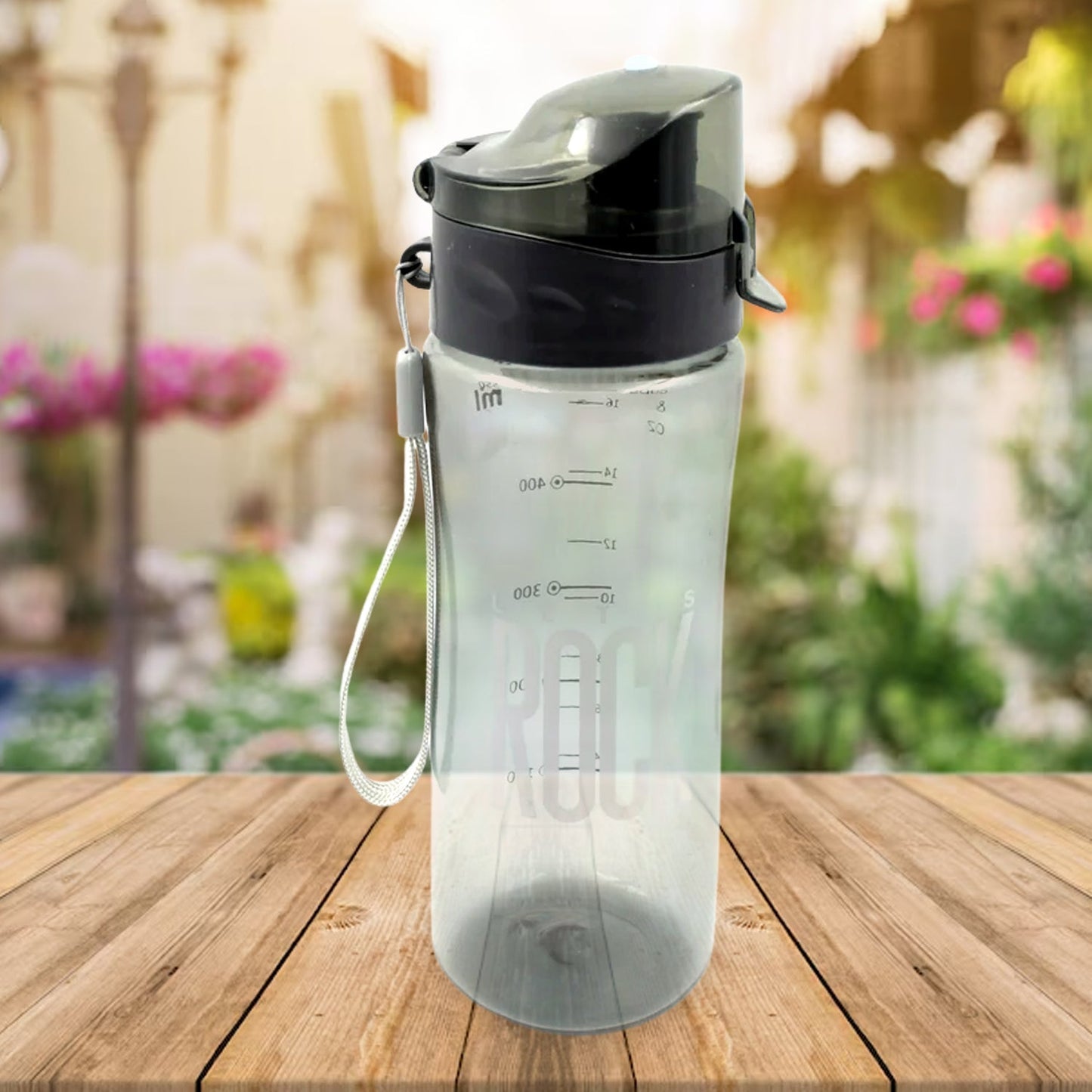 Plastic water bottle Outdoor Sport Bottle With Carry Case, leak proof BPA-free for travel cold and hot water Plastic water bottle with daily water intake for gym and children, Home, Travel, Office Use (1 pc ) signaturekarts