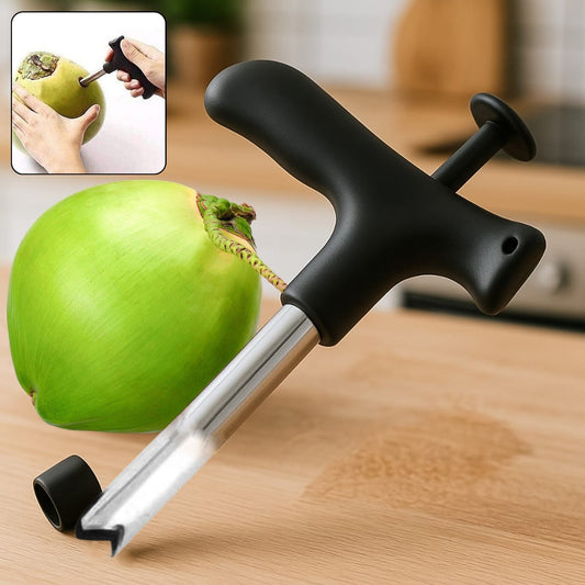 Premium Quality Stainless Steel Coconut Opener Tool / Driller with Comfortable Grip Signature Kart