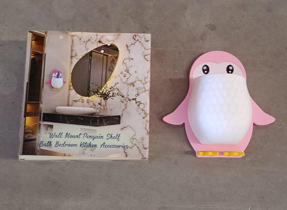 Penguin Storage Box, Wall Nightstand, Office Plastic Wall Mount signaturekarts