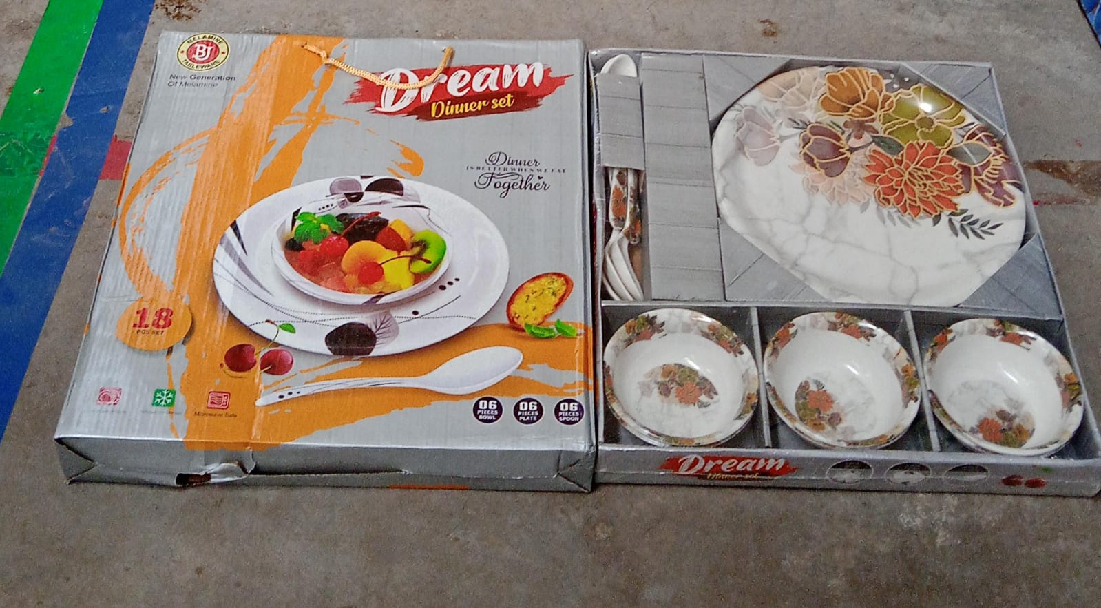 Dream 18-Piece Plastic Dinner Set signaturekarts