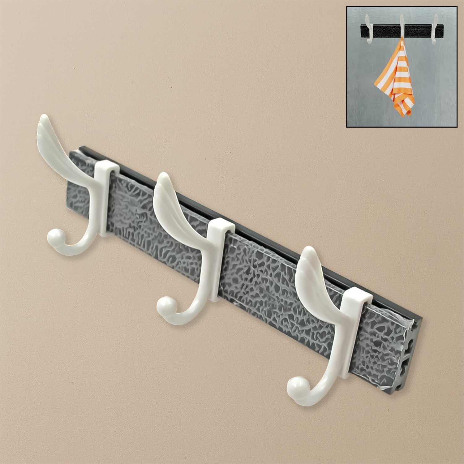 Wall Mounted Coat Hanger Rack – 6 Hooks for Clothes, Jackets & Hats signaturekarts