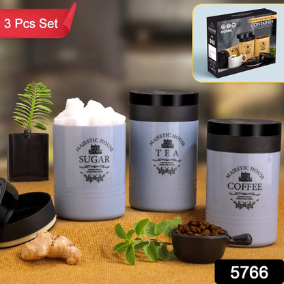 Airtight Containers – For Tea, Coffee, Sugar & More (3 Pcs Set) Signaturekarts