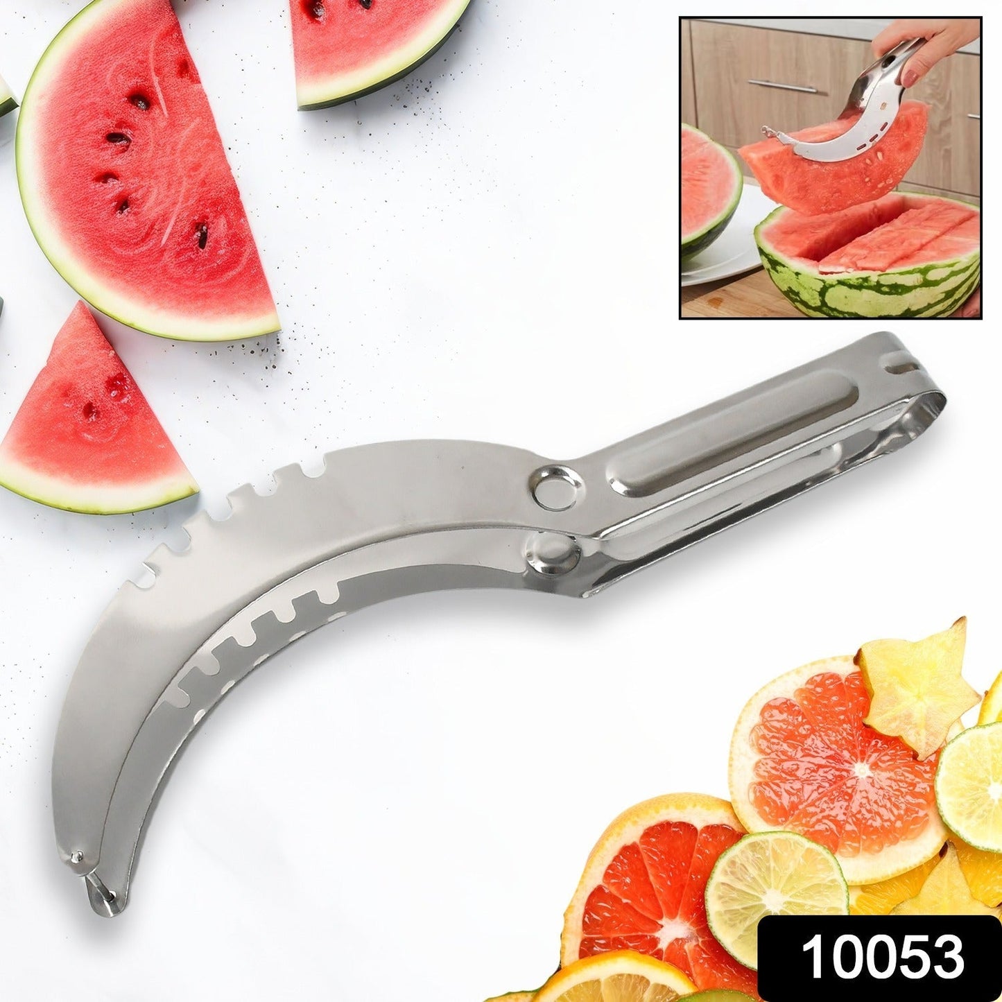 3-in-1 Watermelon Knife Set – Cantaloupe Slicer, Corer & Fruit Cutter signaturekarts