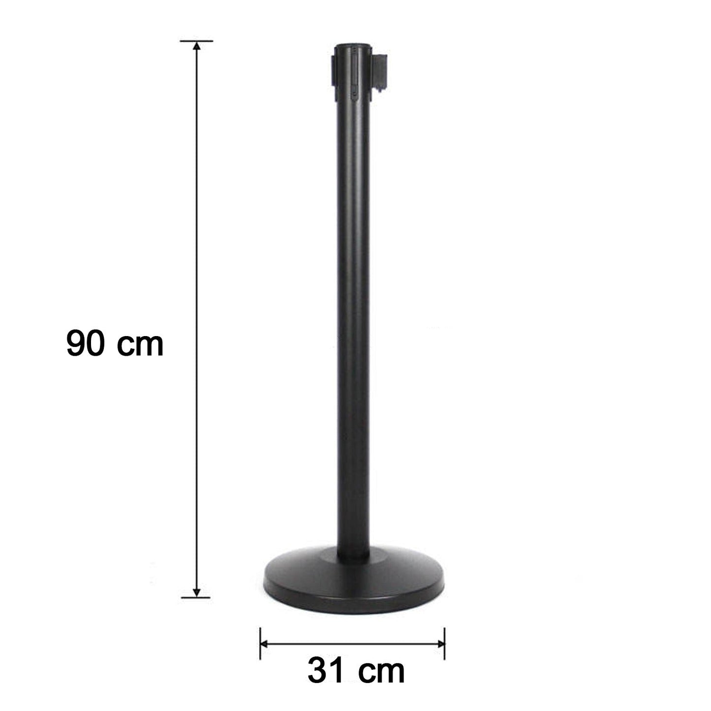 Heavy Duty Retractable Belt Crowd Control Pole with Sturdy Base – 1 Pc The Morsignaturekarts