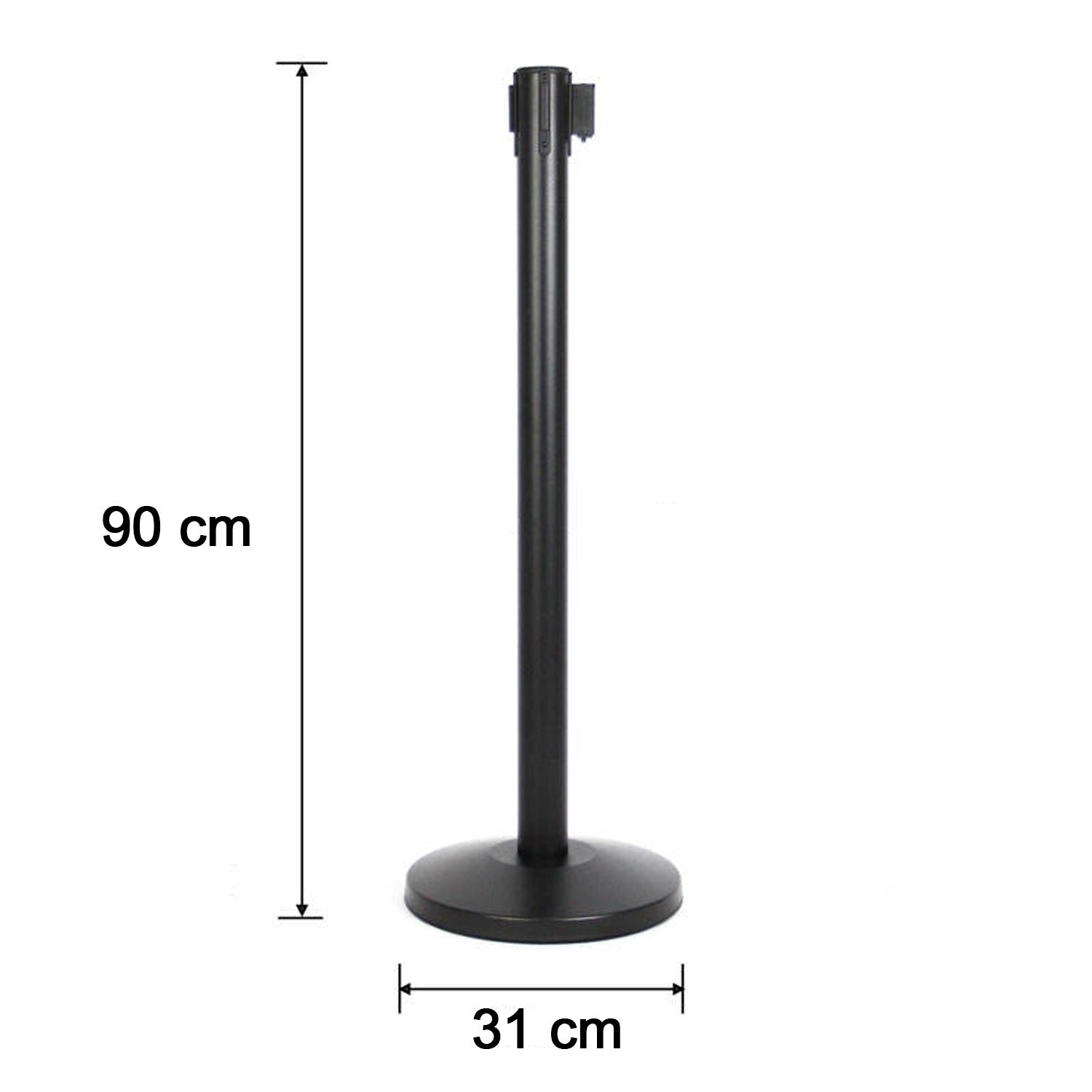 Heavy Duty Retractable Belt Crowd Control Pole with Sturdy Base – 1 Pc The Morsignaturekarts