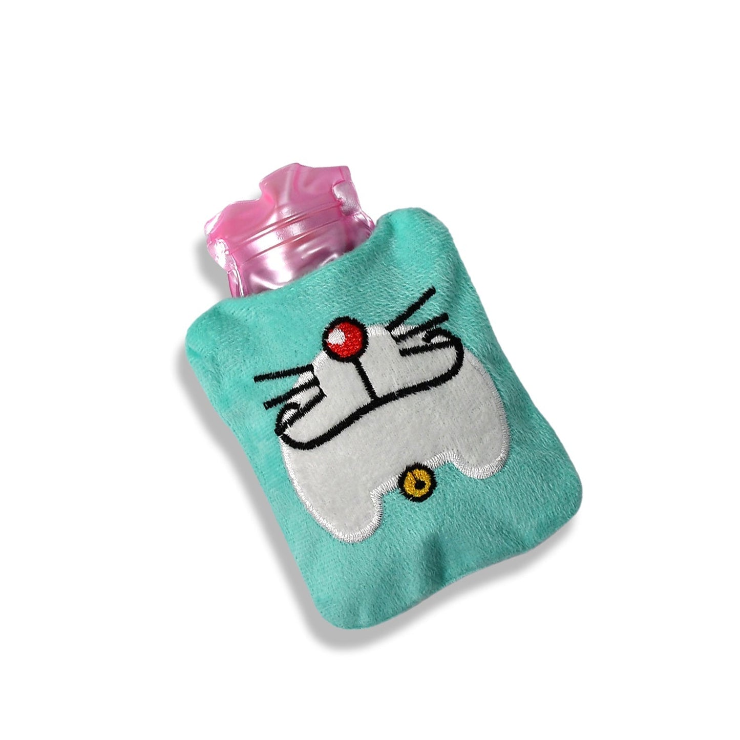 Doremon Cartoon Small Hot Water Bag with Cover for Pain Relief signaturekarts