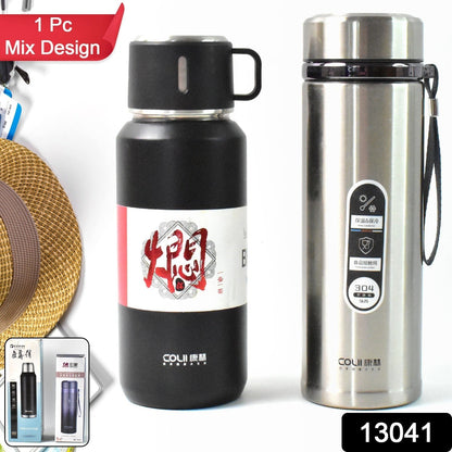 Stainless Steel Vacuum Insulated Water Bottle 900ML Approx (Mix Color) signaturekarts
