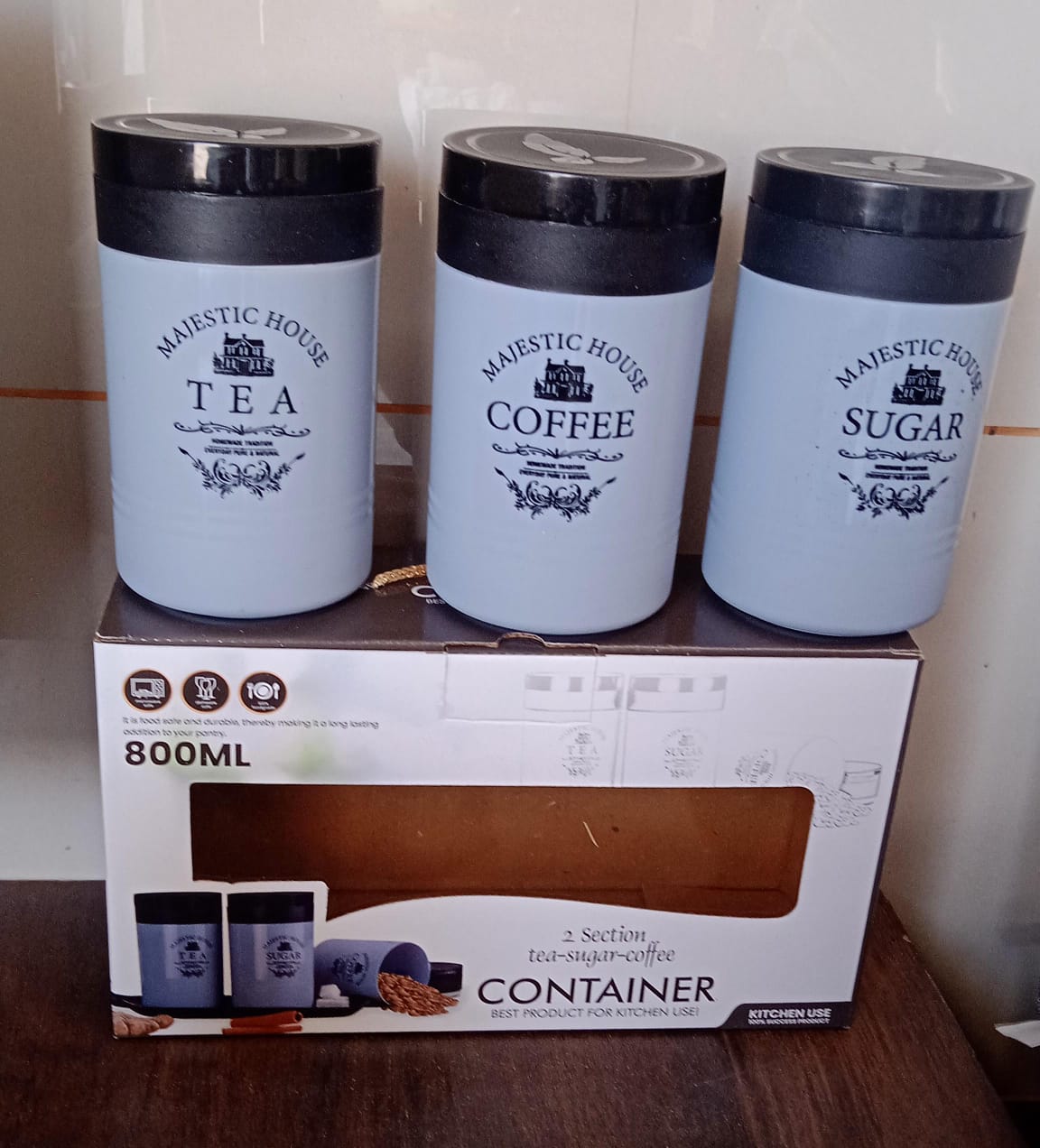 Airtight Containers – For Tea, Coffee, Sugar & More (3 Pcs Set) Signaturekarts