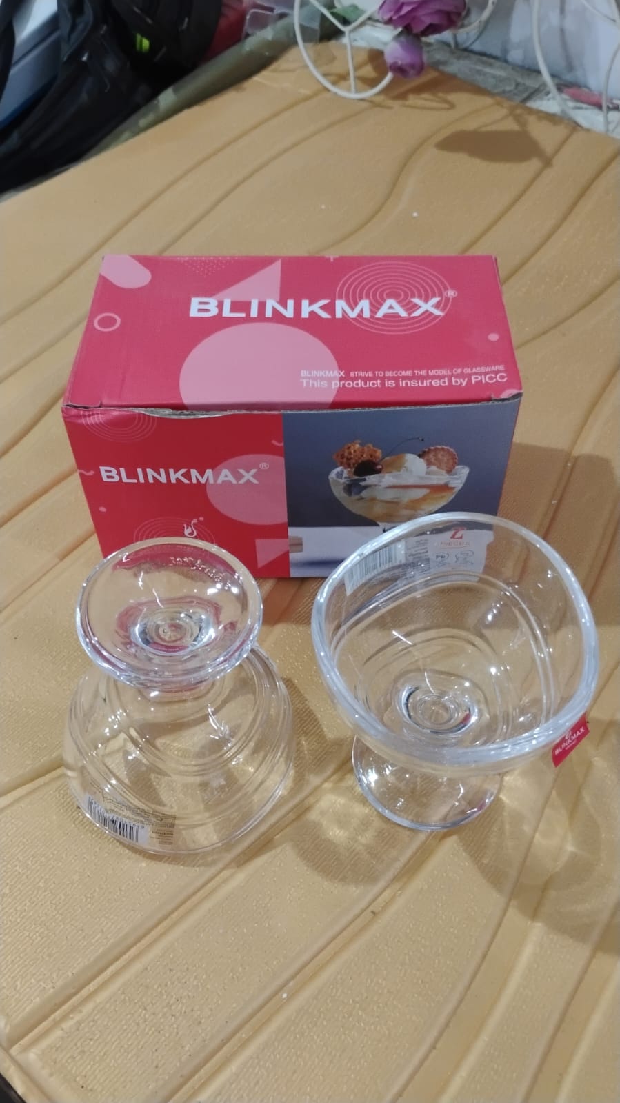 Glass Footed Dessert Bowl, Ice Cream Cup (2 Pcs Set) Signaturekarts