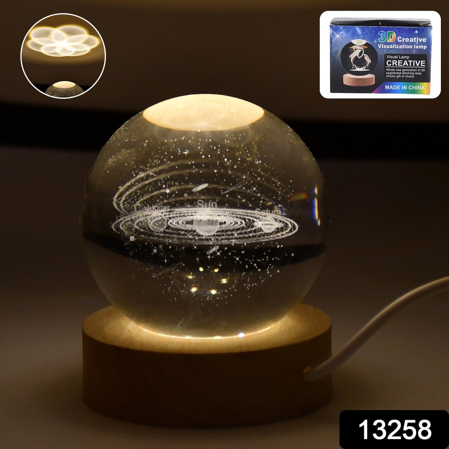 3D Astronomy Night Lamp Crystal Ball lamps With Base (1 Pc) signaturekarts