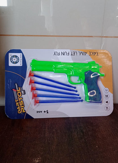 Medium Size Plastic 1 Gun with 5 Soft Suction Dart Bullets (1 Set) Signaturekarts