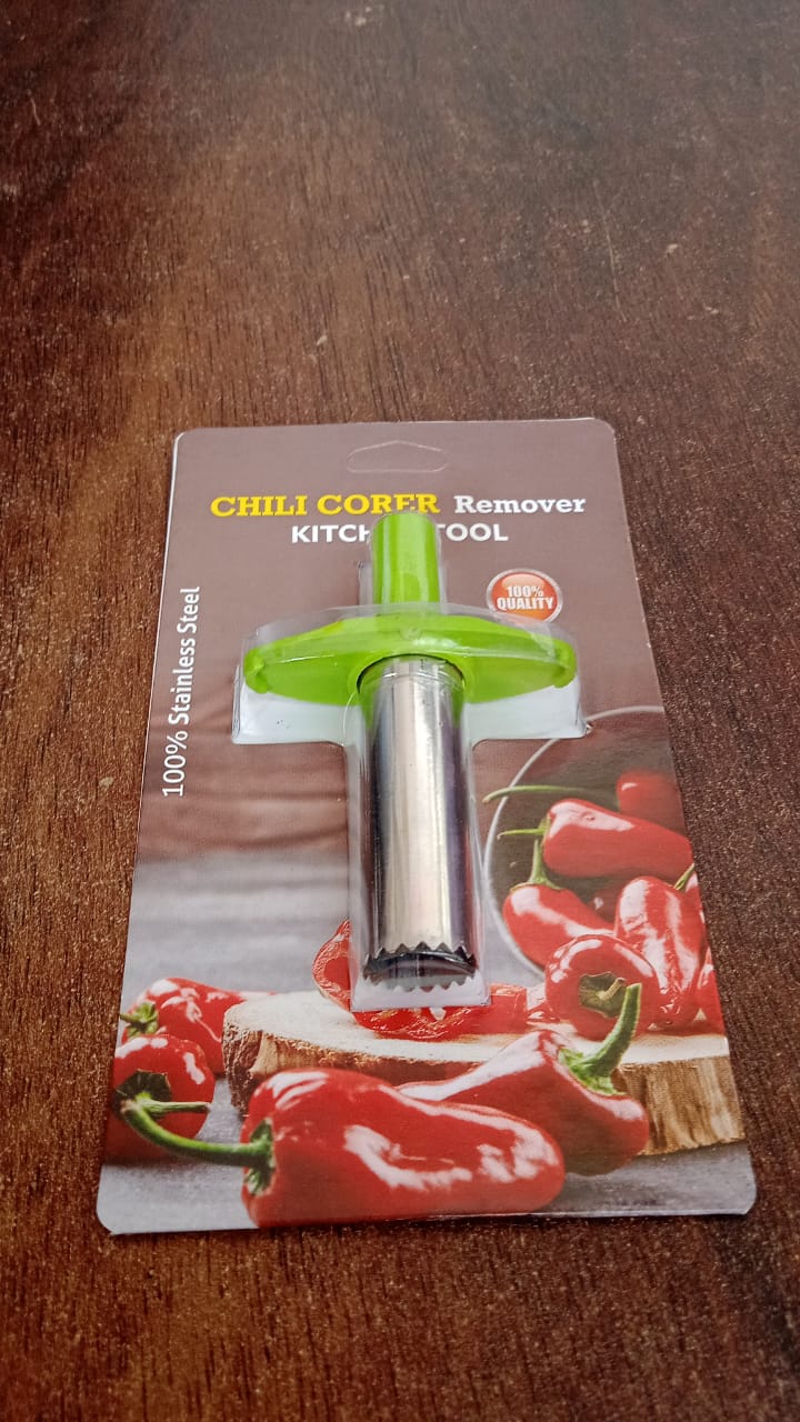 Small Stainless Steel Chili Corer Remover Kitchen Tool (1 Pc) signaturekarts