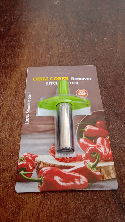 Small Stainless Steel Chili Corer Remover Kitchen Tool (1 Pc) signaturekarts