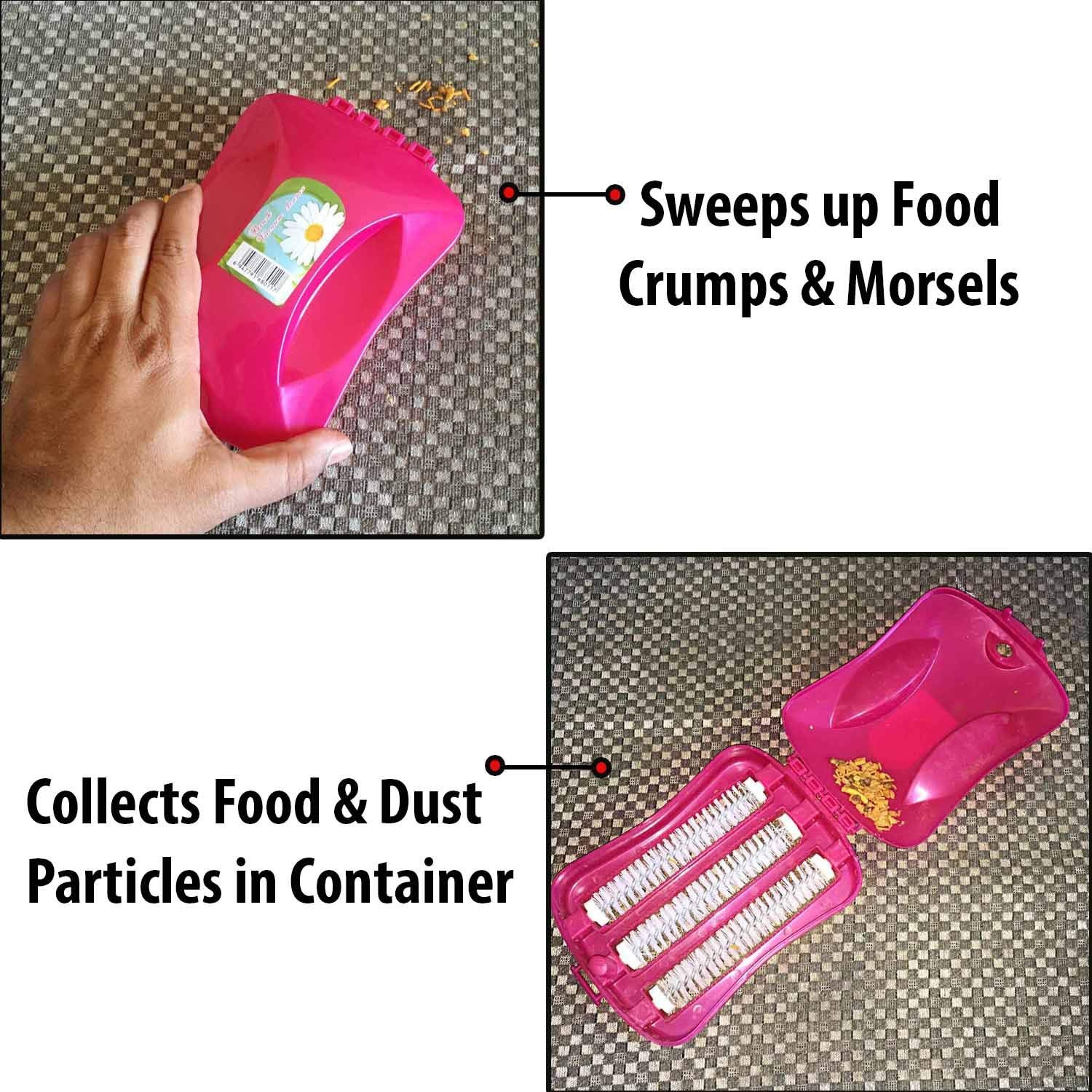 Plastic Handheld Carpet Roller Brush Cleaning with Dust Crumb Collector, Wet, and Dry Brush signaturekarts