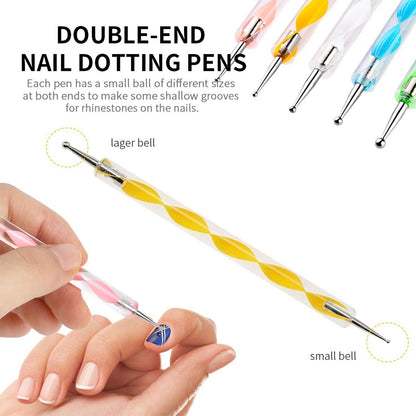 Nail Art Point Pen and Set Used by Women's for Their Fashion Purposes (Pack of 5Pcs) signaturekarts