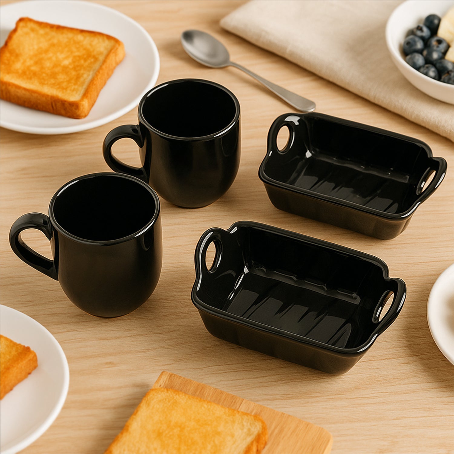 Play Station Ceramic Tea / cups / Mug Set With Handle Serving Bowl Milk Cup, Coffee Cup, Tea Cup, Breakfast Cup, Drinking Mug or Outdoor for Household, Gift for Birthday, Wedding Party (4 Pcs set) signaturekarts