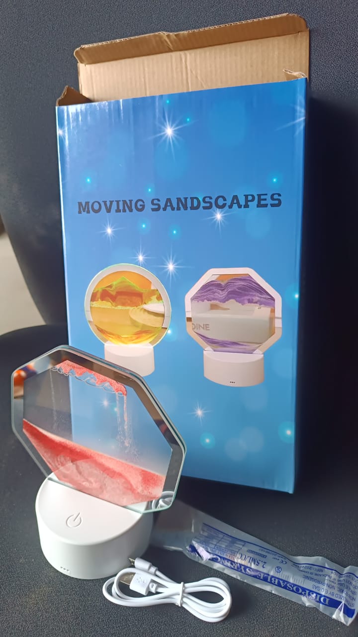 LED Moving Sand Art Table Lamp (1 Set) Signature Kart