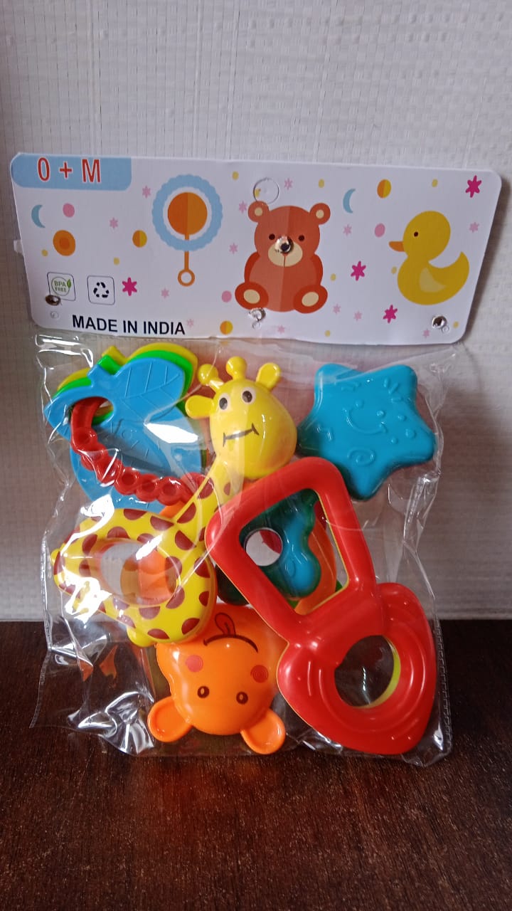 Plastic Baby Rattle Toys 5 Pcs Set Signature Kart