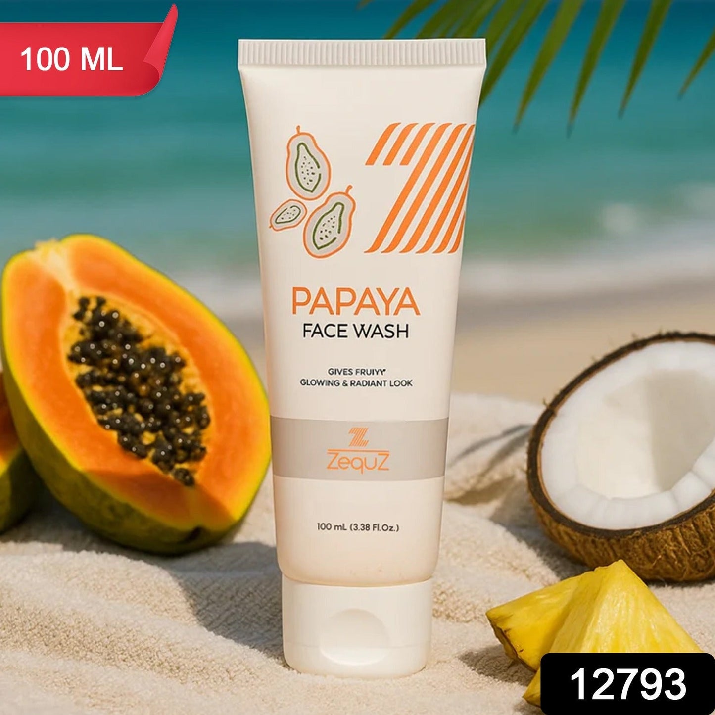 Zequz Papaya Face Wash - (100ml / 1 Pc) signaturekarts
