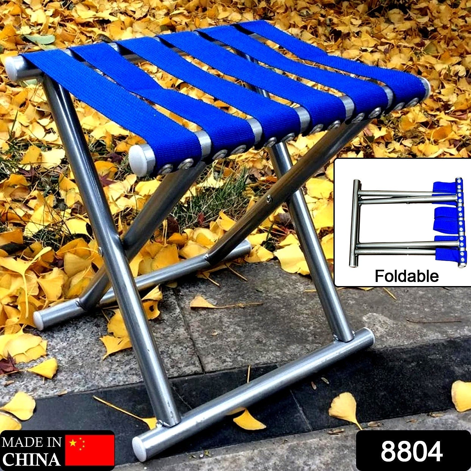 Folding Travel Stool Portable Outdoor Chair for Fishing Hiking & Picnic (1 Pc) signaturekarts