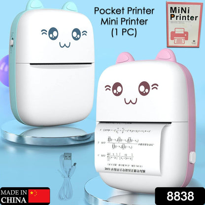 Pocket Mini Bluetooth Thermal Printer Wireless Smart Printer for Photos (Includes 1 Roll Paper) Signaturekarts