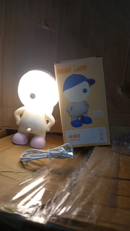 Cute Lovely Cartoon Design LED Desk Night Light With Plastic Head Cap (1 Pc) Signaturekarts