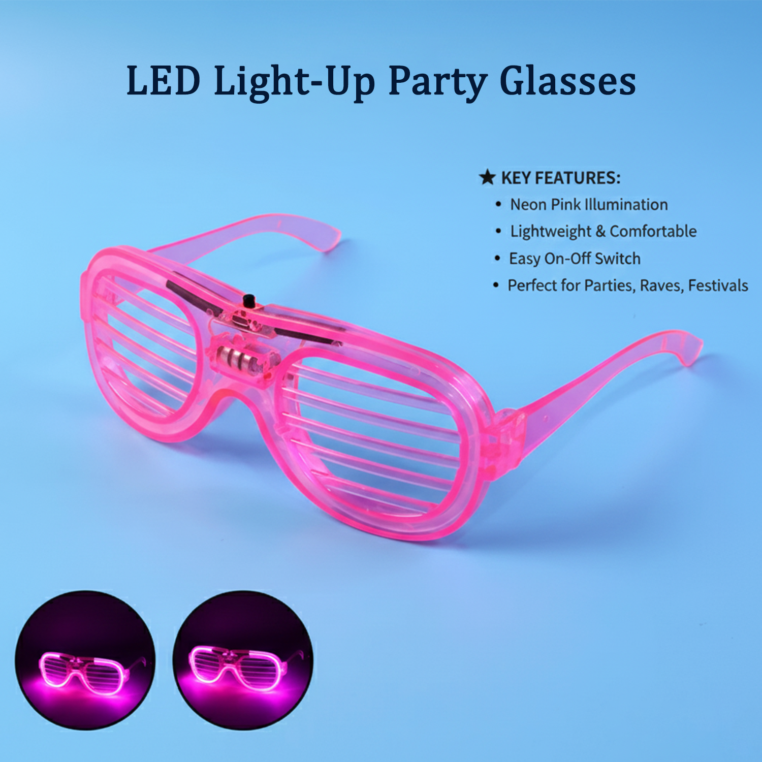 LED Light-Up Party Glasses for Night Events (1 Pc) The Morsignaturekarts